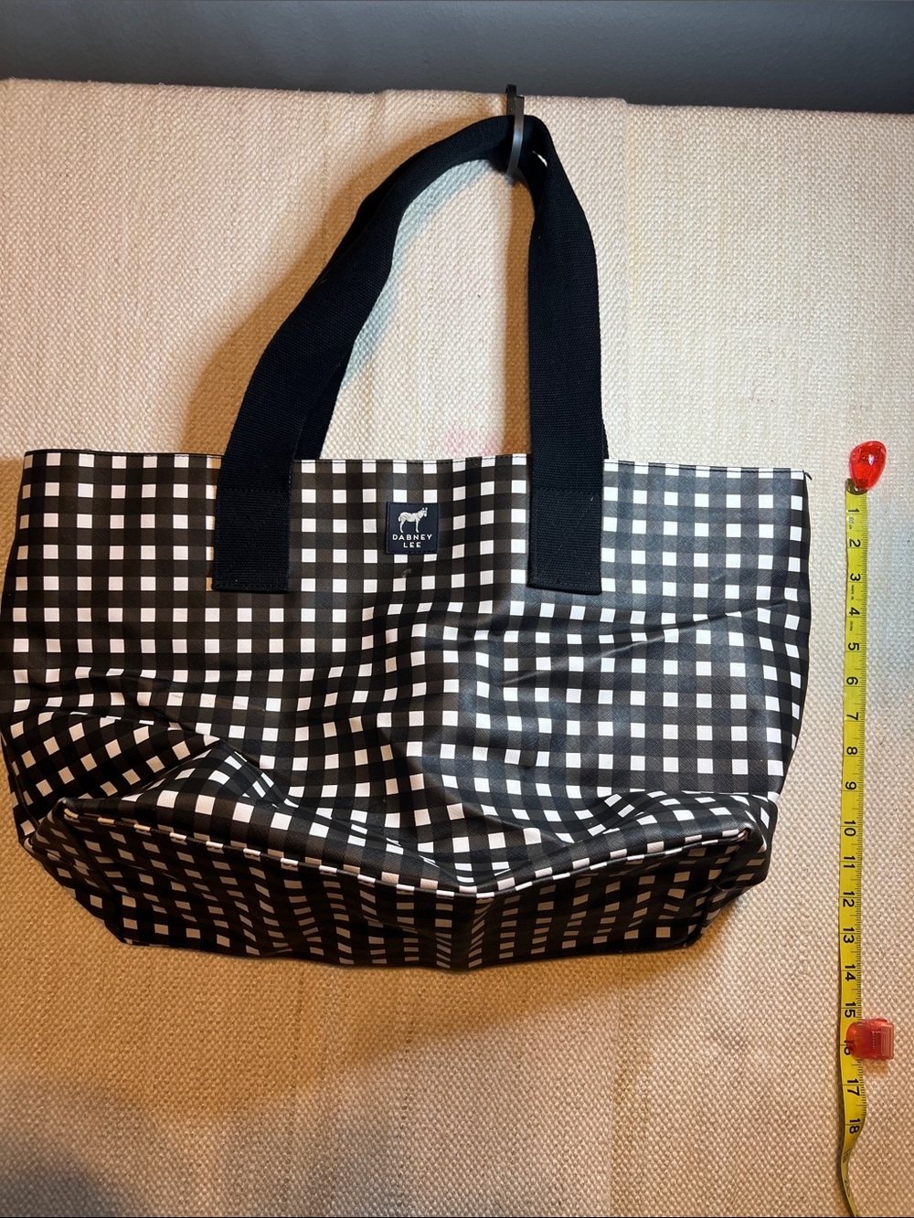 Dabney Lee Black & White Gingham Tote